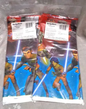 571841 Designware 013051508210 Lot/2 Vtg Tablecover 54 Inch X 96 Star Wars Rebels