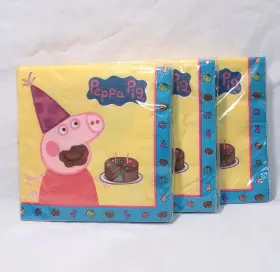 Designware 013051565381 Peppa Pig Paper Birthday Napkins 3 Unopened Pkgs Of 16 Usa 2003 Cake