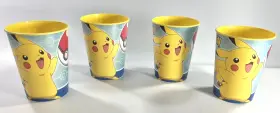 Designware 013051757267 Pokemon Pikachu 12oz 2017 Collectible Plastic Party Cups Set Of 4