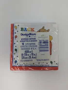 Designware 018100358730 Vintage 90s Richard Scarry Party Birthday Napkins 1998 New In Package