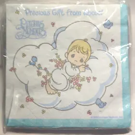 Designware 018100711634 Vintage Precious Moments Inc Napkins Beverage 16 Year 2000 Baby Shower