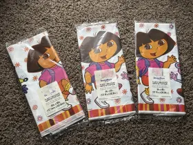 Designware 018100973728 Vintage Dora The Explorer Birthday Party Plastic Tablecovers Tablecloth Lot 3