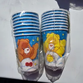 Designware 018100993115 2 Packs Of 8 Vintage Care Bears 9oz. Paper Party Cups 16 Total New