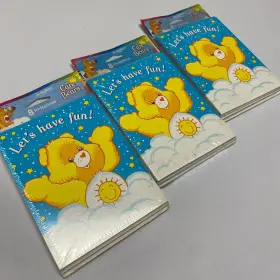 25-1330 Designware Vintage Care Bears Classic 8 Invitations Party Supplies - Lot Of 3