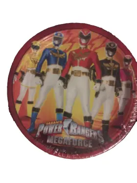 5402693 Designware Power Rangers Classic Mighty Morphin Megaforce Birthday Party Dessert Plates 9ftft