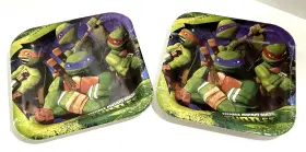 Designware 645416369688 Teenage Mutant Ninja Turtles Small Square Paper 7 Inch Plates 2 Pack 8 Ct New