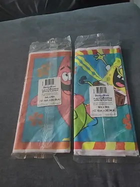 Designware 661526257110 Spongebob Squarepants Buddies Plastic Table Cover Birthday Party Lot Of 2