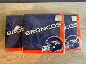 Designwear 013051410568 Nfl Denver Broncos Party Tailgate 2 Ply Napkins 36 Count Three Packs 108 Total