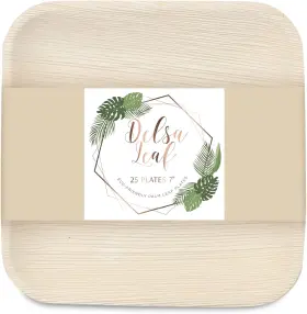 Desla Leaf 445004126159 25 Pack 7 Inches Palm Plates - Compostable Biodegradable And Eco-friendly