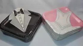 Details 639277034991 Sealed 64 Wedding Paper Plates 9x9 Bride Groom Reception Tableware Party Square