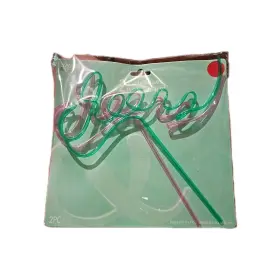 Details & Accessories 195464521649 Cheers Word Drinking Straws- Lot Of 22 Packs Party Straws Plastic Celebrate