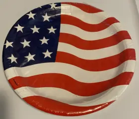 21805 Dg Party Usa American Flag 9 Inch Paper Plates 8ct Pack Americana 4th Of July Patriotic