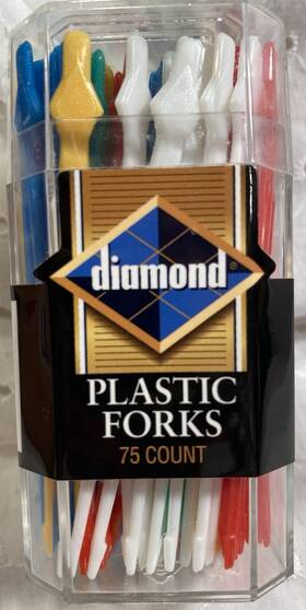 Diamond Brands Incorporated 048789162502 75 Plastic Forks Skewer Spear Cheese Appetizer Hors Dftoeuvres Retro 2003