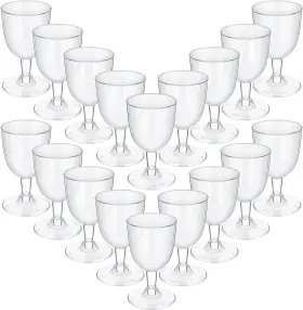Didaey 313092389350 48 Pcs Disposable Plastic Wine Glasses 5oz Party Cups Hard Drinking