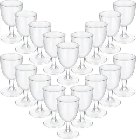 Didaey 711181121919 48 Pcs Disposable Plastic Wine Glasses 5 Oz Party Cups Hard Drinkin