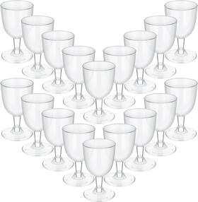 Didaey 711181224634 48 Pcs Disposable Plastic Wine Glasses 6 Oz Party Cups Hard