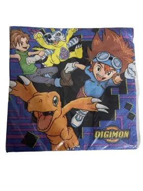 Digimon 726528012355 Party Napkins 16 Birthday Supplies