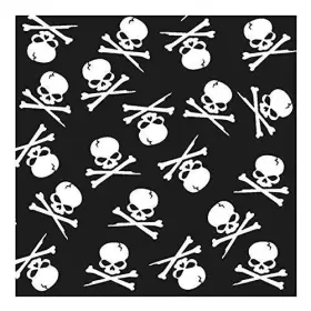 Dining Collection 807405242666 Halloween Lunch Size Napkins Skull And Crossbones - 20 Count
