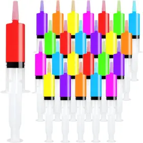 Aou01 Direct 25 Pack 2oz Jello Shot Syringes Reusable Plastic Party Drink Shots For Halloween