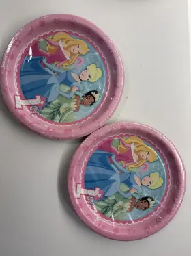 Disney 011179290642 Vintage New 2packs Of 8 Ct Princess 7 Inch Paper Plates 1st Birthday Party