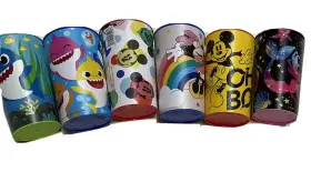 Disney 011179783472 Set Of 6 Cups 16 Oz Tumblers Baby Shark Mickey Minnie