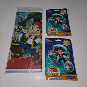 Disney 013051503840 New Jake Neverland Pirates Tablecover Balloon Birthday Party Supplies Lot