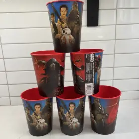 Disney 013051566838 Star Wars Cups Plastic Party Cup The Force Awakens 16 Oz Set Of 9
