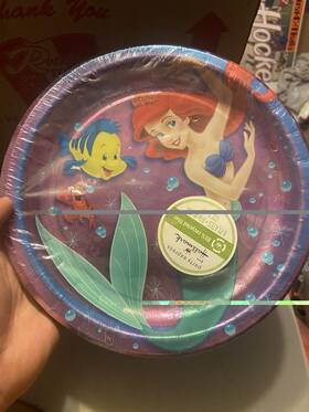 Disney 1pl2384 Y2k Inch The Little Mermaid Paper Party Cake Plates 8ct. Hallmark New