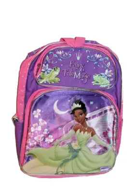 50572 Disney New With Tag The Princess And Frog Large Backpack 12 Inch X 16 - Free Ship