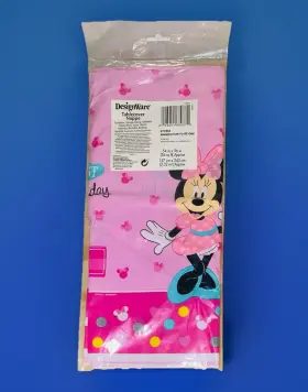 571834 Disney Minie Mouse 1st Birthday Table Cover 54 Inch X96 Fun To Be One New Nip Sealed