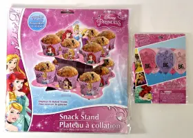 Disney 724328653150 Princess Birthday Party Cupcake Stand Snack 2-tier And 6 Balloons