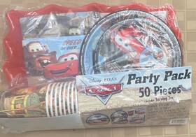 Disney Pixar 1pyp2364 Cars Lightning Mcqueen Mater Birthday Party Pack 50 Pieces