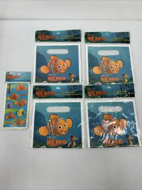 Disney Pixar Licensed Hallmark 726528125130 New 2003 Finding Nemo Birthday Party Treat Bags 32 Express