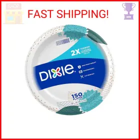 Dixie 042000144445 Paper Plates 10 1/16 Inch Dinner Size Printed Disposable Plate 150 Coun