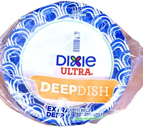 Dixie 042000165860 Ultra Extra Deep Dish Paper Plates 28 Oz 115 Count