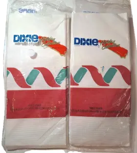 2-vtg Dixie 042000380003 1993 Holiday Collection Table Covers Disposable Paper 54 In X 102