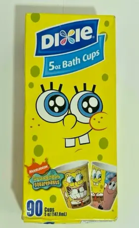 Dixie 042000459006 Spongebob Squarepants New Box 5oz Bath Cups 90 Damaged