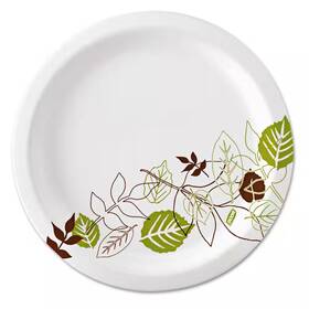 Dixie 313091254222 Pathways 10.13 Inch Green/burgundy Soak Proof Shield Heavyweight Disposable Paper