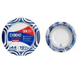 Dixie 445010990973 Bundle Of Ultra 10 Inch Paper Plates 44 Count 20 Oz
