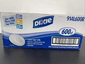 914l600r Dixie Cold Cup Lids 600ct Box Fits 12 16 And 22oz Cups