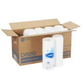 9542500dx Dixie Dome Lids For 12- To 16-oz Cups White Case Of 500