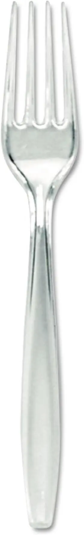 Dxefh017 Dixie Fh017 Plastic Cutlery Forks Heavyweight Clear