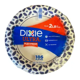Dxeus10sam186sb Dixie Ultra Modern Romance Heavyweight Plates 10 1/16 Inch Diameter 186 Count