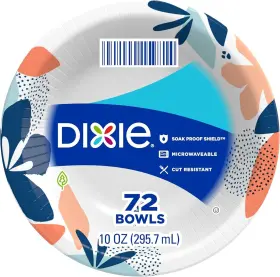 15981 Dixie Electric Small Paper Bowls 10 Oz 72 Count Microwave-safe Soak-proof Disposable