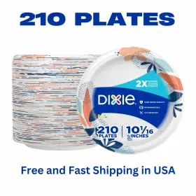 Dixie Electric 972670484094 Disposable Paper Plates 10 In 210 Count Dixie Electric 972670484094 Disposable Paper Plates 10 In 210 Count