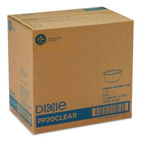 Dixie Pp20clear Plastic Souffle/portion Cups 2 Oz Clear 200/sleeve 12 Sleeves/carton
