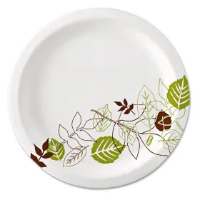 Ux9ws Dixie Pathways Soak-proof Shield Paper Plates 8 1/2 Grn/burg 125/pk 4 Pks/ct