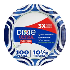 Zy-ghm-20201130-43 Dixie Ultra Large Paper Plates 10 Inch 100 Count 3x Stronger Heavy Duty Mi