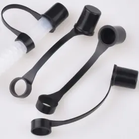 8541824913 Diximus 10-pack Black Caps Drinking Straw Cap - 10 Count Pack Of 1