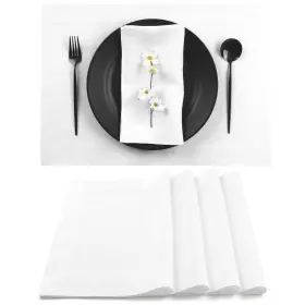 D142lnwhpmp01 Dmoksha Homes Dftmoksha Linen White Placemats Set Of 4 14 X 19 Inch 09 D142lnwhpmp01 Dmoksha Homes Dftmoksha Linen White Placemats Set Of 4 14 X 19 Inch 09